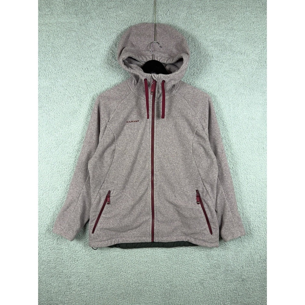 Mammut Darrington Jacket Size XL  Maroon Full Zip Hoodie TechnoWool Fleece